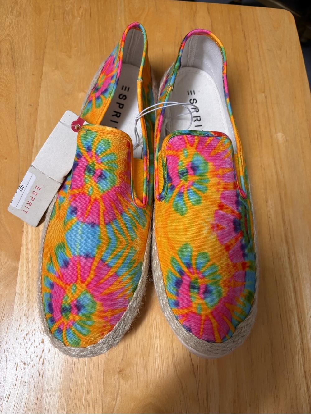 Esprit Multicolor Tie-Dye Espadrille Slip-Ons